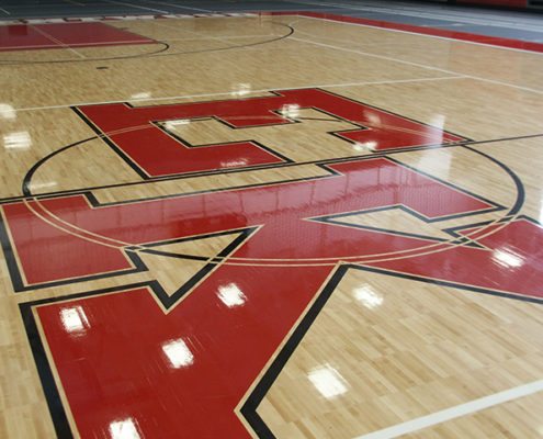 High School Fieldhouse Court