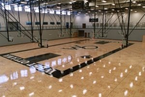 High School Hardwood Gym Floor