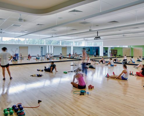 Fitness Studio Hardwood Floor