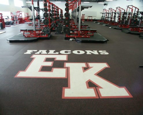 High School Weight Room Flooring